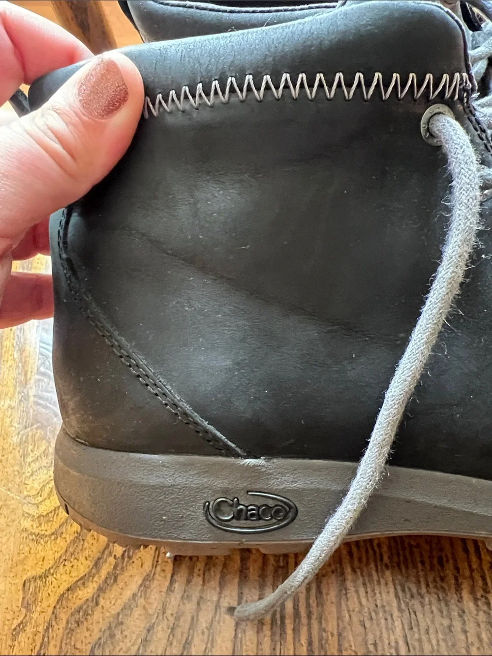 Chaco Kids Black Lace-Up Moc Toe Boots